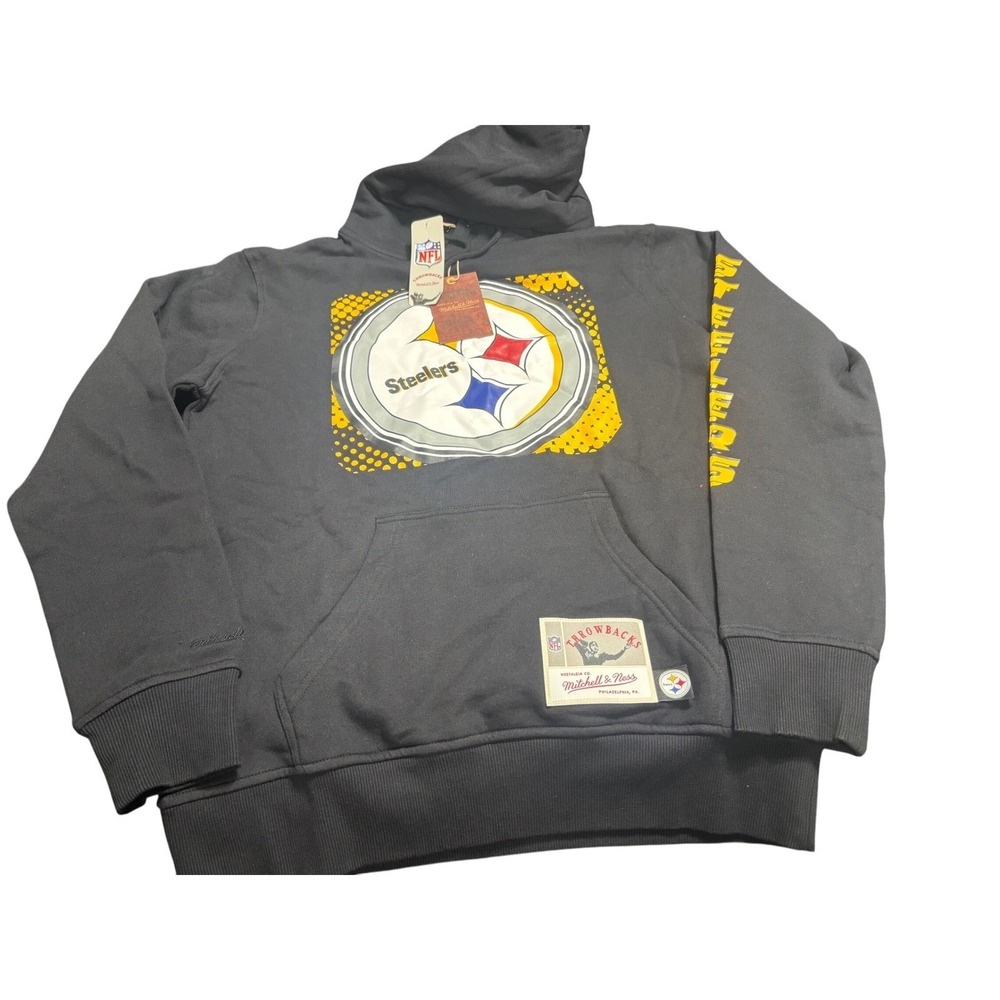 Mitchell & Ness Men's Pittsburgh Steelers NFL Hoodie‎ Sweatshirt Size Medium